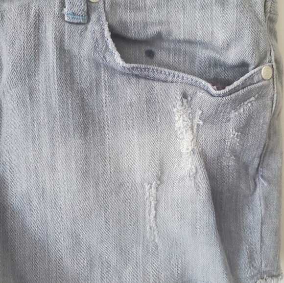 Charlotte Russe Jean Shorts Womens Size 10 Distressed Gray Cutoffs Daisy Dukes - Picture 4 of 9